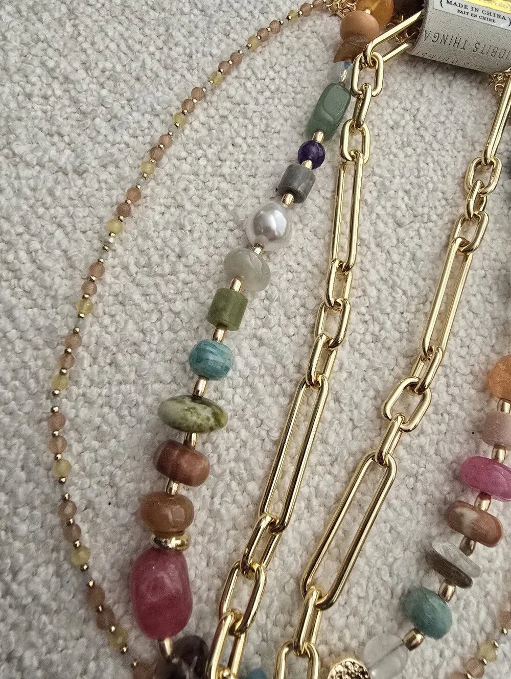 NWT! Anthropologie, Shades of Sea Layered Necklaces, Set of 3: Charm Edition
